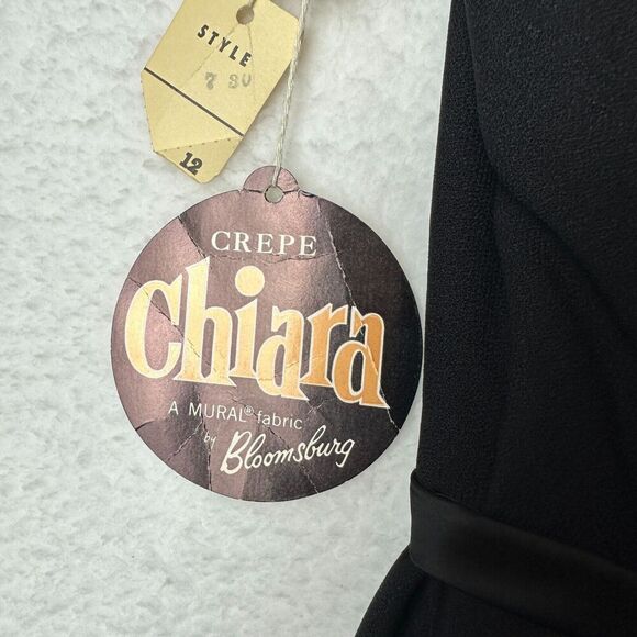 Chiara by Bloomsburg Crepe Vtg Dress Sz 11 Zip Up Front Goth Steampunk Unique - Picture 10 of 14